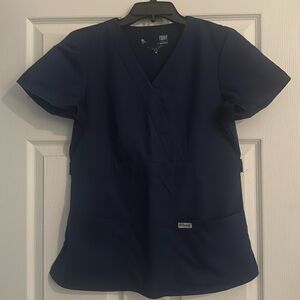 Navy blue scrub top